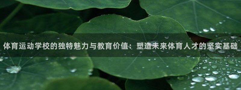 oety欧亿：体育运动学校的独特魅力与教育价值：塑造未来体育人才的坚实基础